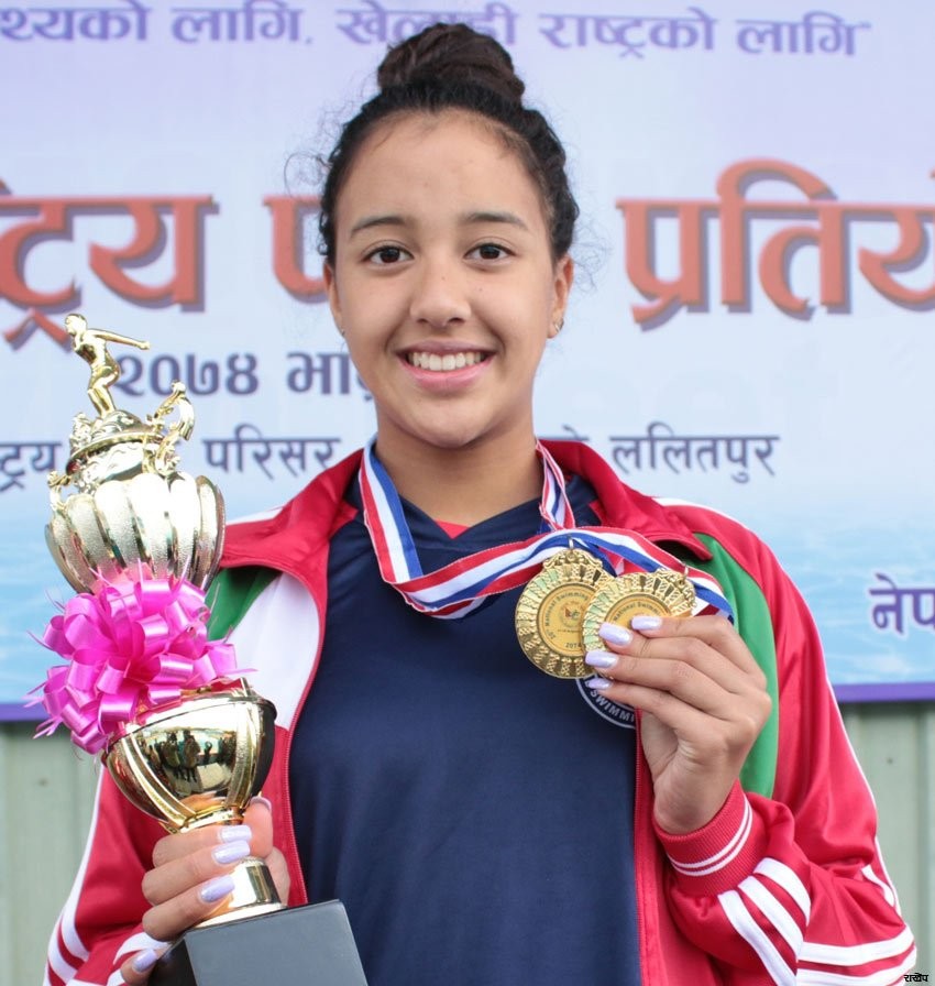 गौरिकाले जितिन् चाैथाे स्वर्ण
