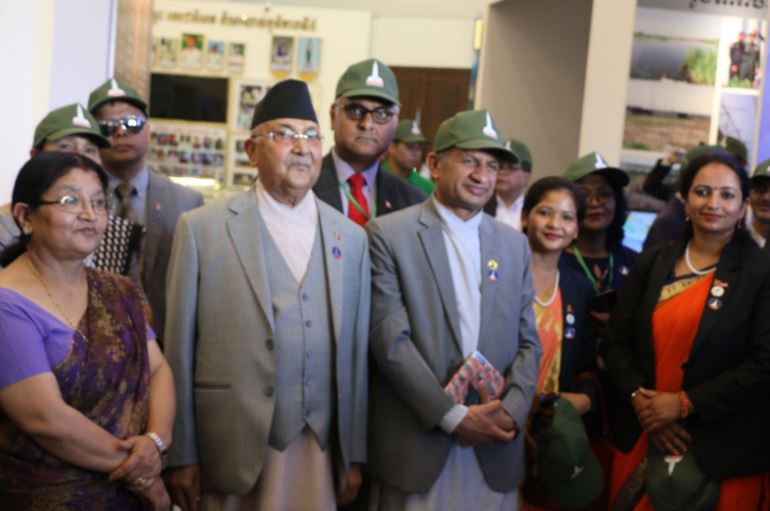 प्रधानमन्त्री ओलीद्वारा विन-विन-मोनुमेण्ट भ्रमण