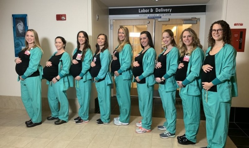 एकै अस्पतालका ९ जना नर्स एकै समयमा गर्भवती !